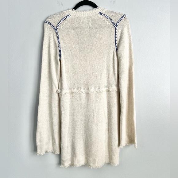 2023 Zadig & Voltaire Size S • Hilo Frayed Trim Silk Blend Knit Mini Dress Cover - Picture 6 of 6